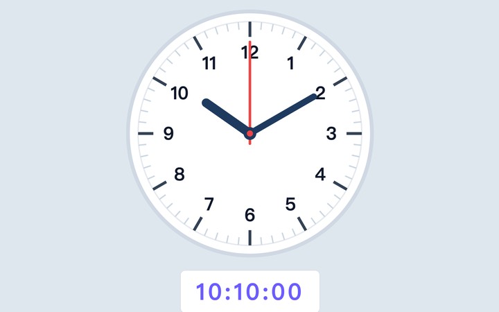 钟面停在 10:10